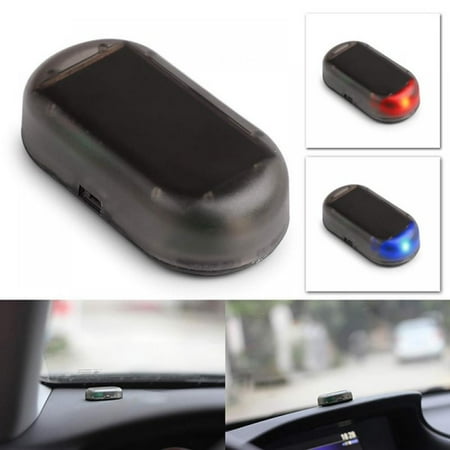 

Car Solar Power Simulated Dummy Alarm Warning Anti-Theft LED Flashing Security Light with New USB Port