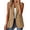 Khaki, variant on Women'S Summer Sleeveless Vest Tops Fashion Casual Work Office with Pockets Black XXL
