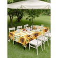 thumbnail image 5 of 52x70 Inch Outdoor Tablecloth with Umbrella Hole Zipper Rectangle Yellow Sunflower Rectangular Tablecloths Outside Waterproof Spring Floral Striped Farmhouse Patio Table Cloth Cover for Picnic Party, 5 of 8