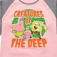 thumbnail image 3 of SpongeBob SquarePants - Creatures Of The Deep - Toddler And Youth Girls Raglan Graphic T-Shirt, 3 of 5