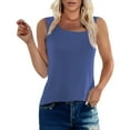 thumbnail image 1 of Débardeurs & Camisoles pour Femmes Liquidation Chemises Mélangeuses Sans Manches Côtelées Col Rond Couleur Unie, 1 of 7
