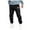 Z124-Black, variant on Big and Tall Pants Casual Retro Hiking Casual Pants Stretch Waist Active Athletic Workout Pants with Pockets