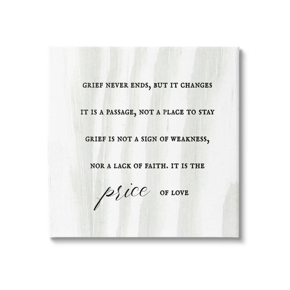 Stupell Industries Grief Is Love Inspirational Sorrowing Lamentation Phrase ,24 x 24, Design by Daphne Polselli
