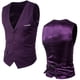 thumbnail image 2 of Chaleco de traje liso con cuello en V para hombre - Chaleco de boda ajustado - Chaleco formal de poliéster para negocios, tallas M-XXXXXXL, 2 of 8