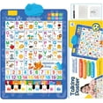 thumbnail image 5 of 2026 New Talking Wall Chart for Kids, Electronic Alphabet Wall Chart, English & Spanish Learning Poster with Songs, ABCs, Numbers, Animal Words & Piano, for Toddlers 1–6 (Blue), 5 of 7