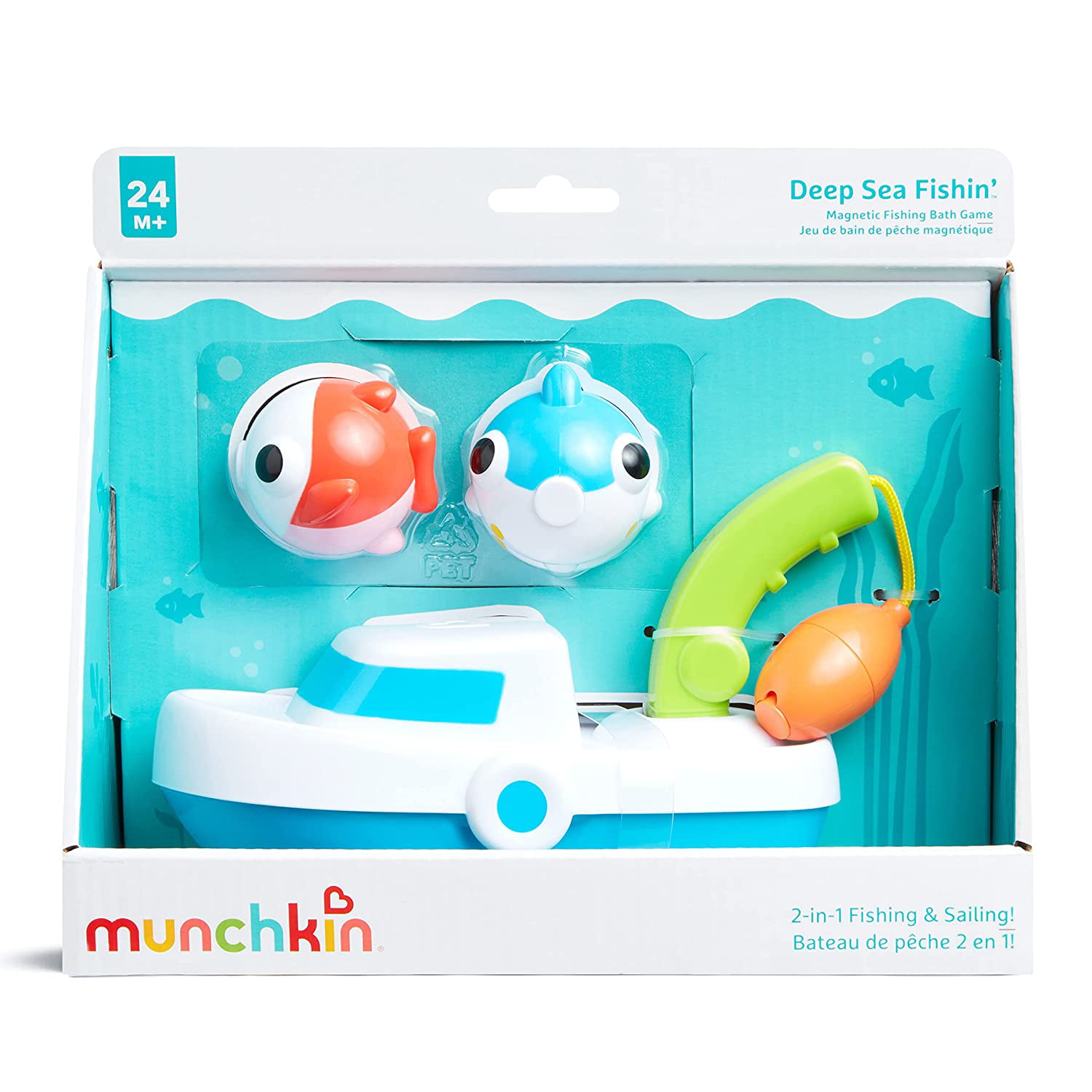 Munchkin® Deep Sea Fishin'™ Toddler Bath Toy Set, 3 Pieces, Unisex 