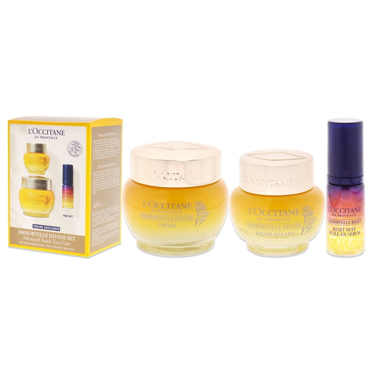L'Occitane Immortelle Divine 3 Pc Set, 0.5oz Eye Balm, 1.7oz Cream