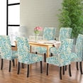 thumbnail image 2 of Leaf Chair Covers Beautiful Blue Yellow Branch Chair Covers Set of 6 for Dining Room Dining Chair Slipcover Washable Removable for Kitchen Hotel Universal Size, 2 of 4
