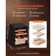 thumbnail image 4 of VEVOR Electric Humidor, 60L, 350 Counts Electric Cigar Humidor Cabinet with Compressor Cooling, Constant Humidity & Temperature Control, Spanish Cedar Wood Shelves & Drawers, 3 Layers, for Household, 4 of 9