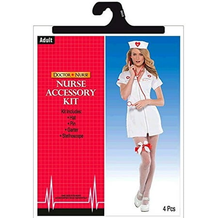 Amscan Fun-Filled Costume Party Nurse Accessory Kit, Red/White, Fabric, One Size - Adult, 1Piece Costume