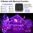 thumbnail image 4 of Cadena de luces solares YAOZHOU, color morado, 2 unidades, 200 LED, 12 m, para exteriores, 4 of 7