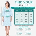 thumbnail image 7 of Casual Nights - Flannel Floral Long Sleeve Nightgowns for Women, Soft Lightweight Cotton & Lace Trim, Comfortable Lounging, Flower Blue Small, 7 of 7