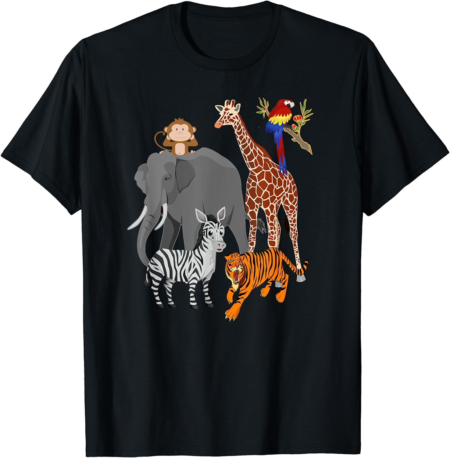 Zoo Animals Shirt Wildlife Birthday Party A Day At The Zoo T-Shirt ...