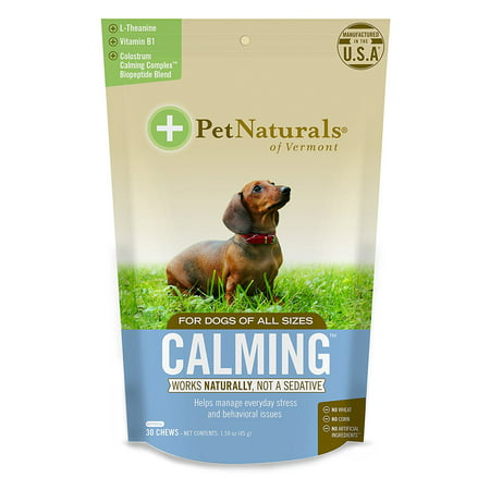 Calming for Dogs, Natural Behavior Support Formula, 30 Bite Sized Chews, Calming soft chews have a chicken flavor that dogs love. They are free of corn, artificial.., By Pet