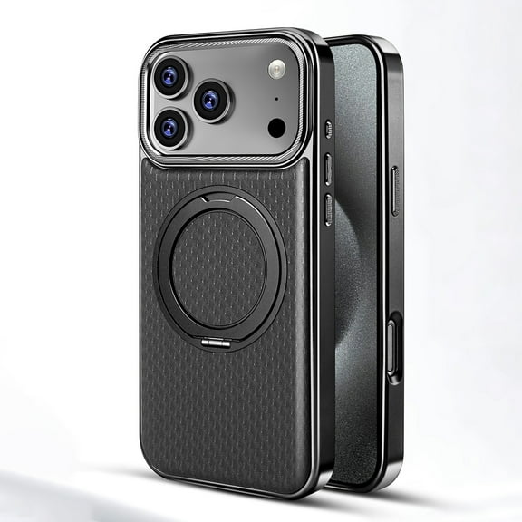 Allytechgroup iPhone 17 Pro Max Case with Magnetic Ring Holder, [Compatible with Magsafe] Anti-Scratch Non-Slip Luxury Bumper Rugged Phone Case Cover for Women Men, Black