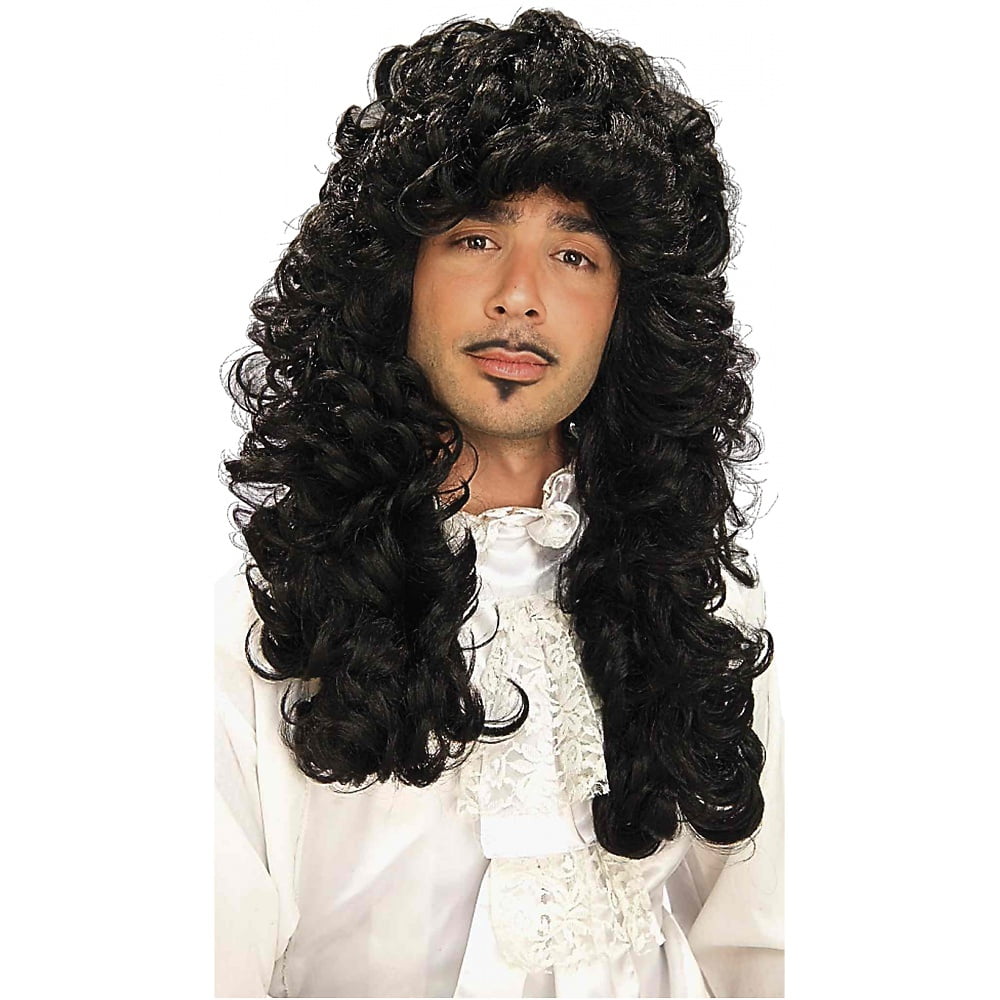 King Charles Wig Adult Costume Accessory Black