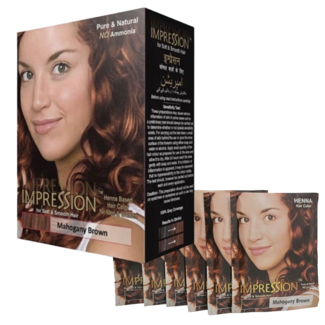 Henna Natural Tinte Cabello 6 Sobres Sin Amoníaco Sin Parabenos Cubre Canas 8 Colores Tonos a Escoger