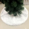 thumbnail image 4 of Christmas Tree Skirt Large Snowy White Faux Fur Xmas Tree Skirt for Christmas Decorations Indoor Outdoor,31/35/48 inch, 4 of 9