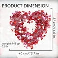 thumbnail image 3 of Valentine Heart Wreaths, Ongmies Heart Wreath for Valentine's Day – Handmade Flower Wreath for Wedding, Engagement, Christmas, Birthday & Wall Decoration, 3 of 7