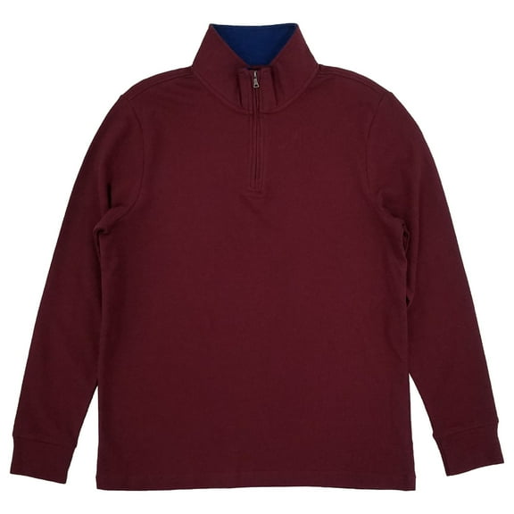 St. Johns Bay Mens Windsor Wine Burgundy Quarter-Zip Pullover Sweatshirt X-Large