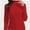 Red, variant on Women's Slim Fit Turtleneck Long Sleeve Top - Lightweight Base Layer Shirt for Casual Wear