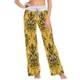 thumbnail image 2 of Women's Long Sleep Pants Home Pants Sleep Pants Wide-Leg Pants Design Elastic Fabric Casual Pants M Beautiful Yellow, 2 of 7