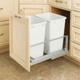 thumbnail image 3 of Rev-A-Shelf Double Pullout 35 Qt Trash Can with Soft-Close, 5349-18DM-2, 3 of 9
