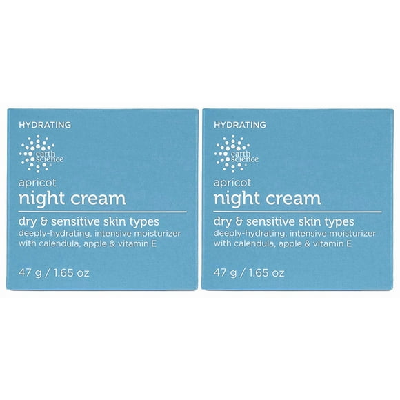 Crema de noche Earth Science Apricot con albaricoque hidratante, 50 ml