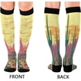 thumbnail image 2 of FREEAMG Desert Cactus Compression Socks Women Men Knee High Stockings for Sports,Running,Travel 1Pair, 2 of 7