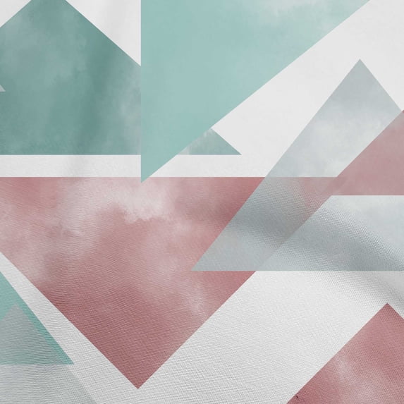 oneOone Cotton Cambric Sea Green Fabric Geometrical Dress Material Fabric Print Fabric By The Yard 42 Inch Wide