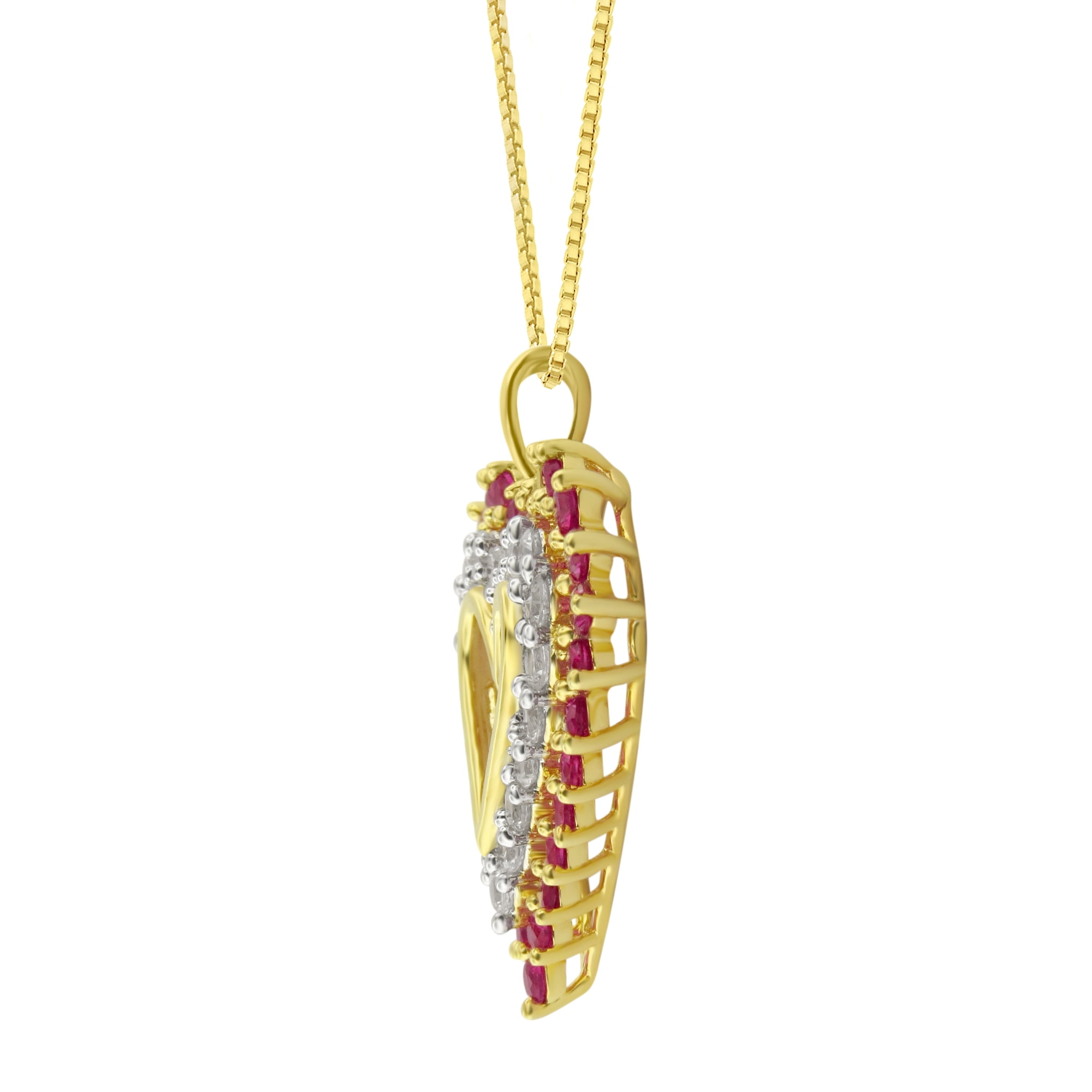 Created Ruby And White Sapphire 14k Yell