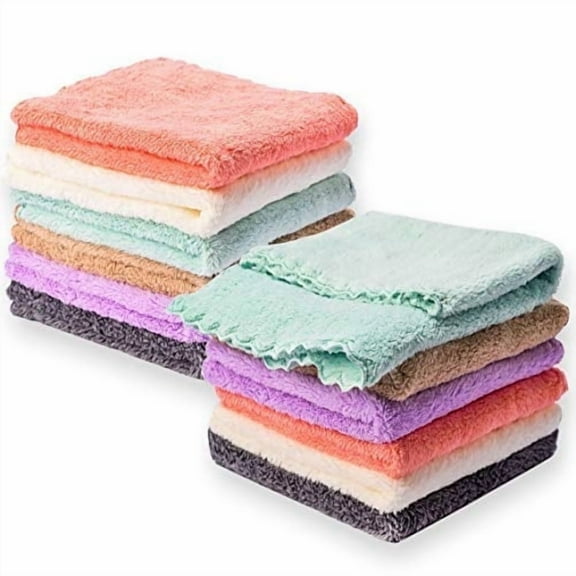 Kisswife Microfiber Dust Cloths, Multicolor, 20 Count