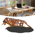thumbnail image 1 of Sculpture de Taureau en Métal, Statue de Taureau de Rue Ajourée de Style Rétro Rouge pour Famille et Bureau, 1 of 8