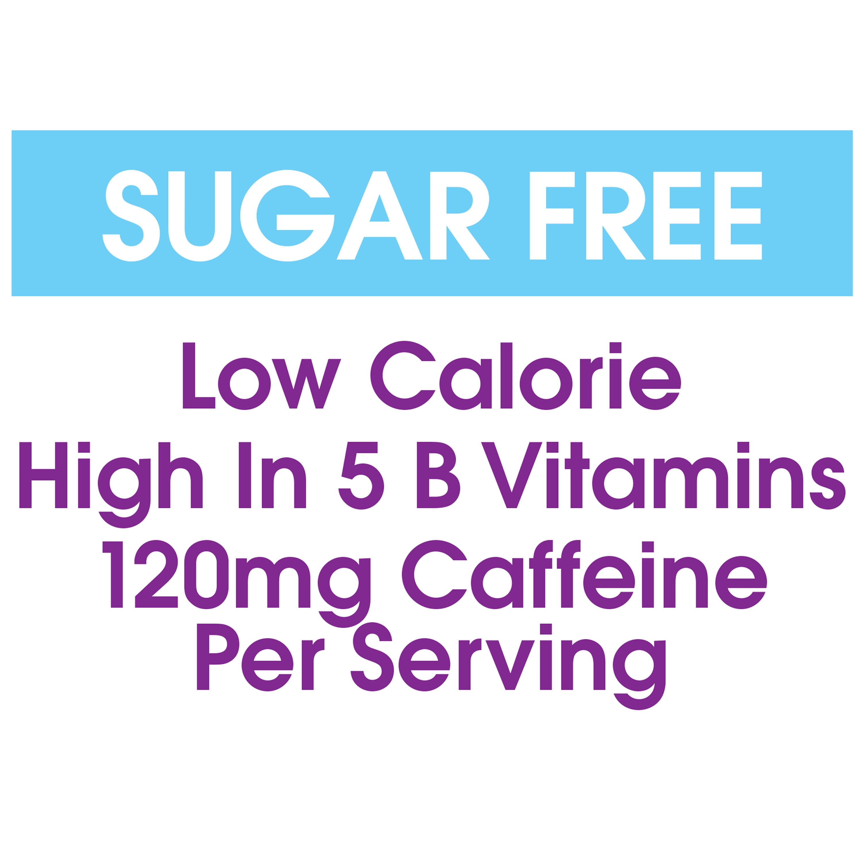 (12 pack) Great Value Sugar Free Blueberry Acai Energy Drink Mix, 0.08 oz, 10 Packets