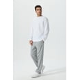 thumbnail image 6 of Tyhengta Men's Sweatpants Athletic Open Bottom Running Casual Sweatpants Straight Leg Pants with Pockets Light gray 2XL, 6 of 7