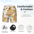 thumbnail image 3 of Sikiie Groovy Floral Print Men's Double Layer Swimming Trunks, Adjustable Waistband and Pockets Sports Swimming Trunks, Beach Swimwear-XX-Large, 3 of 6