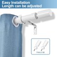 thumbnail image 2 of Urbanest 1" Sullivan Curtain Rod, 84"-120", Glossy White, 2 of 6