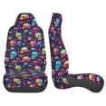 thumbnail image 3 of Honeii mushroom Skull star Print Car Seat Covers 2 Pieces, Full Set Universal Seat Covers for Cars, Waterproof Auto Seat Protectors, 3 of 7