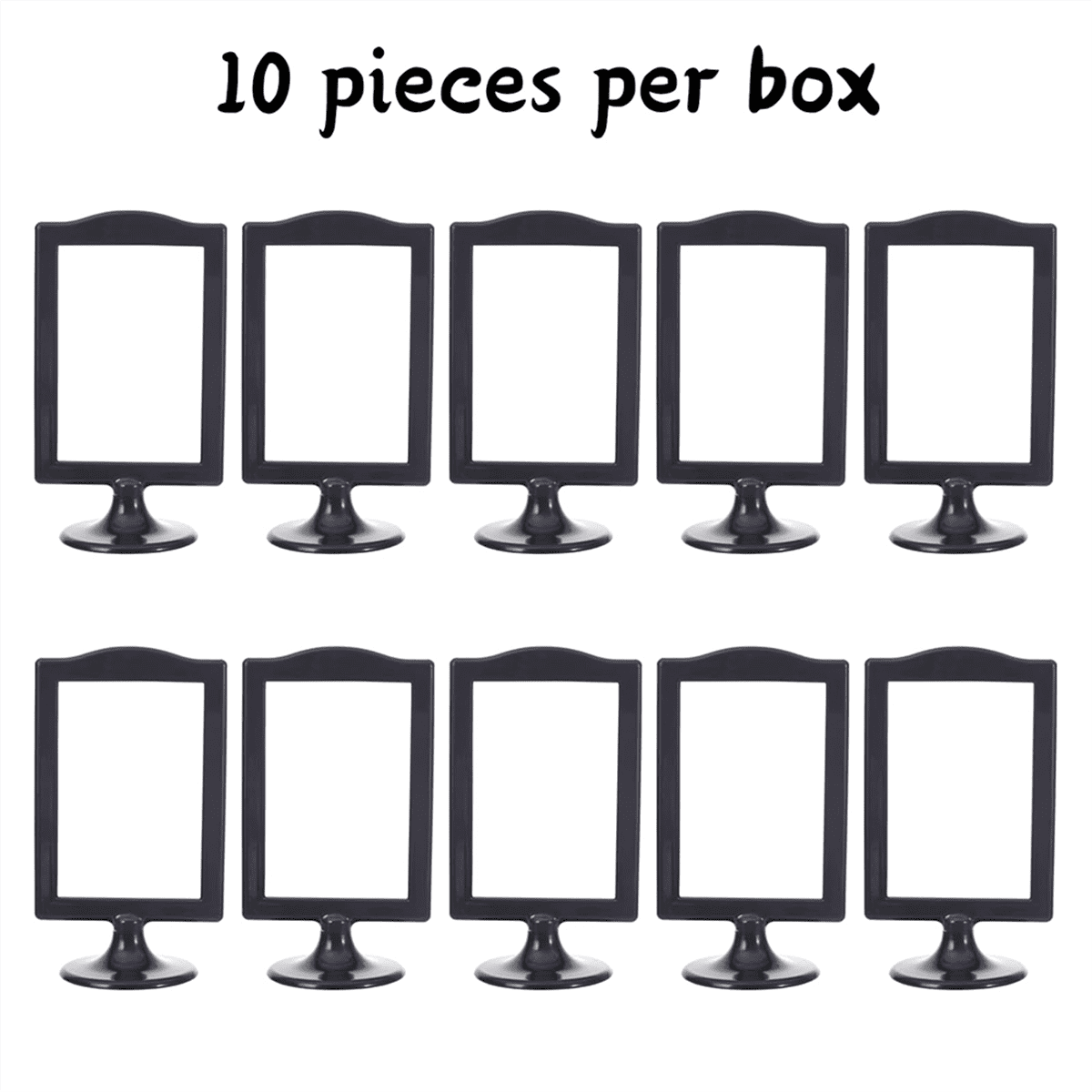 Double Sided Standing Picture Frames 4 X 6 Inch Pedestal Photo Frame Plastic Self Standing Frame for Table,10 Pack