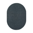thumbnail image 1 of Furnish My Place Petrol Blue 2' x 40' Oval Solid Color Rug Made In Usa, 1 of 5
