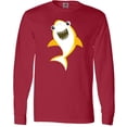 thumbnail image 3 of Inktastic Cute Shark, Little Shark, Yellow Shark Long Sleeve T-Shirt, 3 of 5