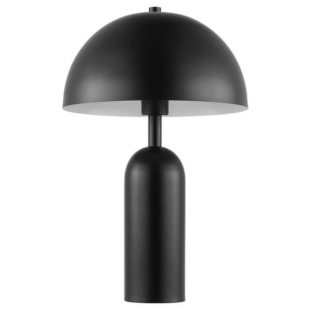 SAFAVIEH Ryler 19 in. Mid-century Black Metal Table Lamp with Black Shade