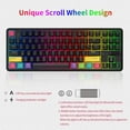 thumbnail image 3 of AJAZZ K870T Bluetooth Wireless Dual Mode 87-Key Mechanical Keyboard RGB Lighting Tea Switch Black, 3 of 6