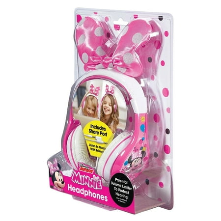 Disney Minnie Mouse Kids Headphones with Volume Limiting Feature – Bow-tastic Design