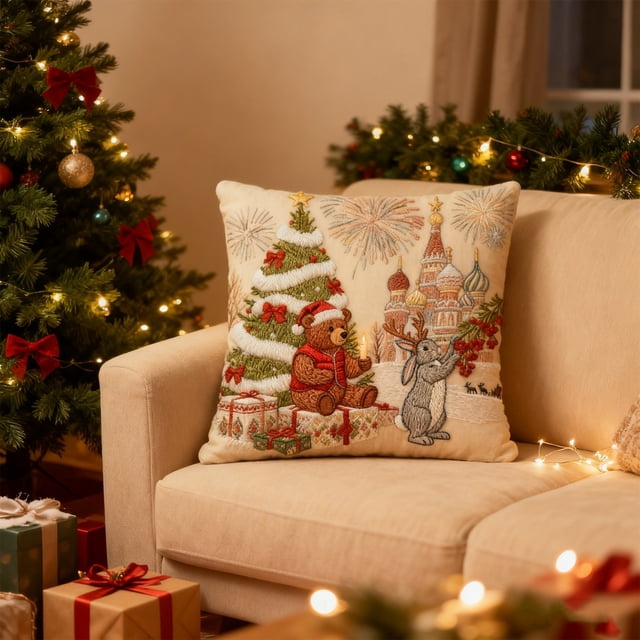 Christmas Decoration Festive Ambiance Gifts Christmas Printed Pillow Covers Home Pillowcases