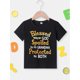 thumbnail image 2 of Boys' Summer Fashion Tee - "Blessed By God, Spoiled By My Grandma" Colorful Letter Print, 100% Polyester Casual Short Sleeve T-Shirt with Round Neckline for Youngsters, Tween Boy Clothes, 2 of 7