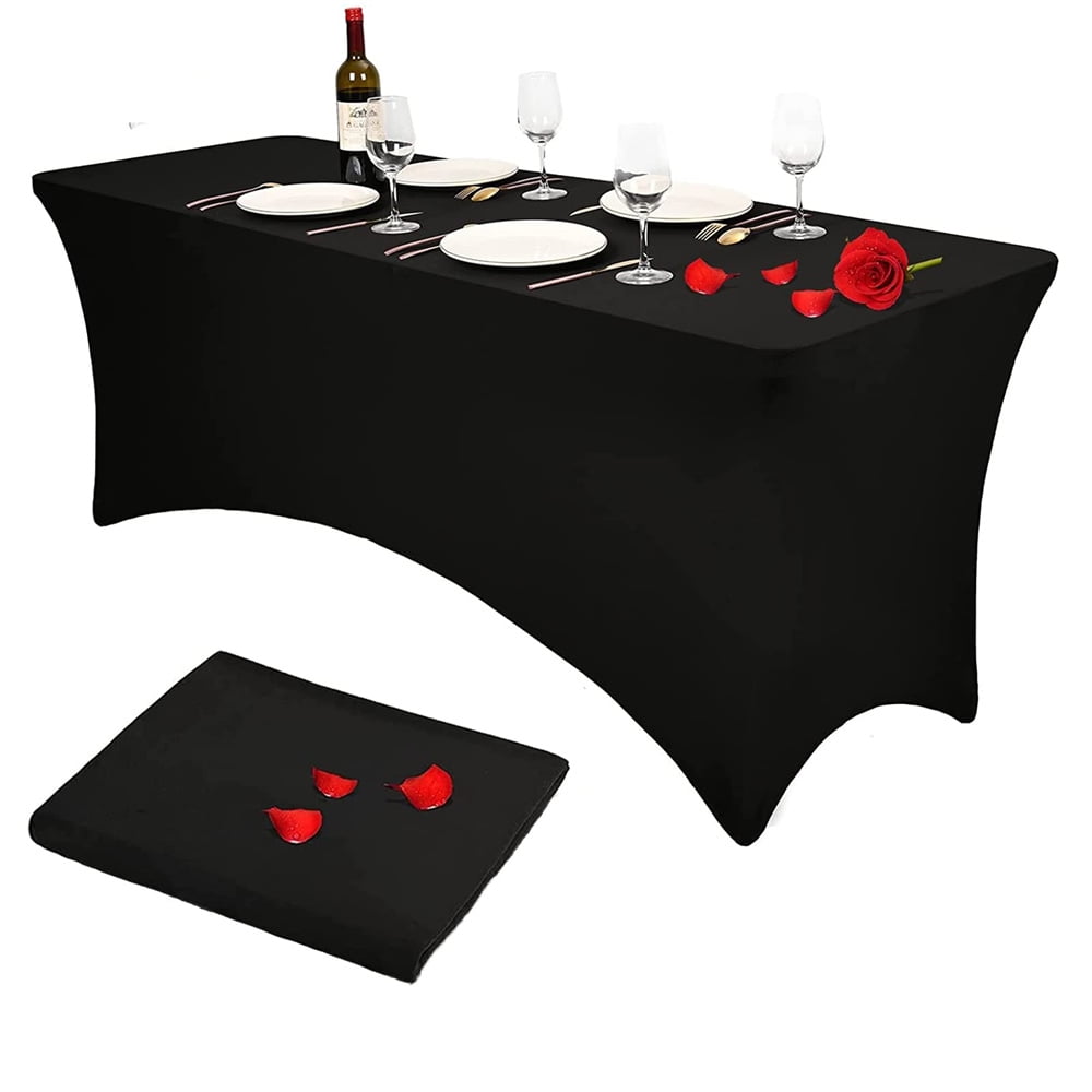 Pesonlook 6ft Polyester Fitted Rectangular Tablecloth Stretchable