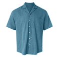 thumbnail image 2 of CONZONE Men's Buttons Down Shirts Short Sleeve Cotton Linen Shirts For Men Solid Color Hawaii Lapel Soft Lightweight Tops, 2 of 4