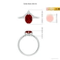thumbnail image 5 of ANGARA Lab Grown 1.25 Ct Oval Ruby and Diamond Chevron Engagement Ring for Women in 14K White Gold (Size-8x6mm) | July Birthstone, Birthday, Anniversary, Jewelry Gift for Women | Lab-Grown Ruby Ring, 5 of 8