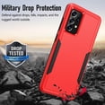 thumbnail image 4 of Dual Layer Samsung Galaxy A52 5G Case, Tough Durable Designed Anti-Fingerprint Shockproof A52 4G Phone Case, Heavy Duty Protection Cover for Galaxy A52s 5G 6.5", Red, 4 of 13